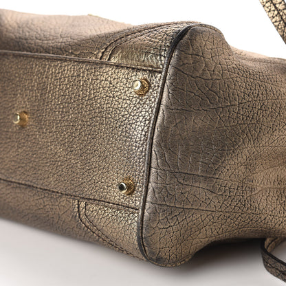 Burberry Metallic Grainy Calfskin Small Canterbury Tote Gold 7 of 13
