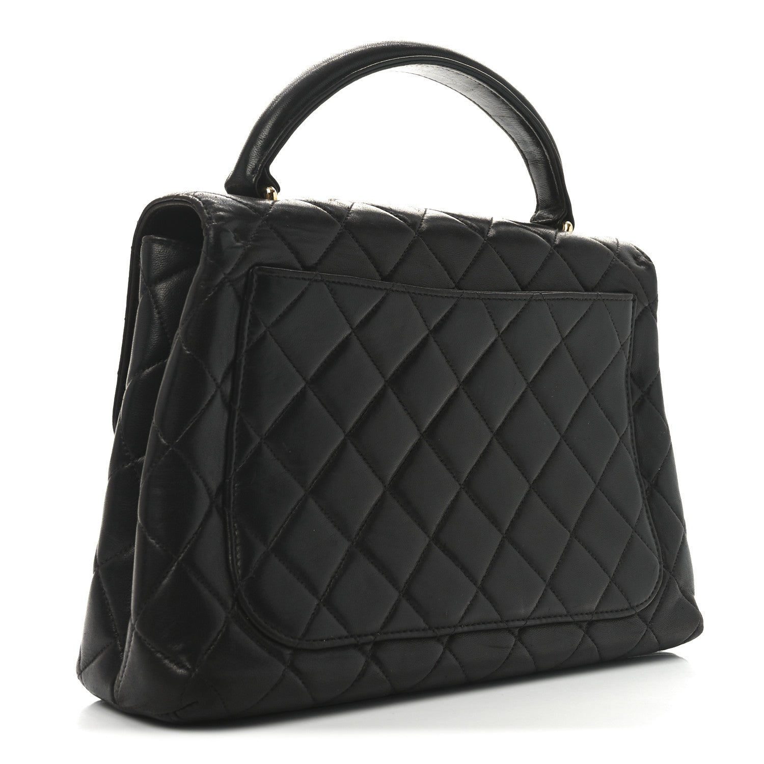 Chanel Lambskin Quilted Medium Kelly Flap Bag Black 3 of 10