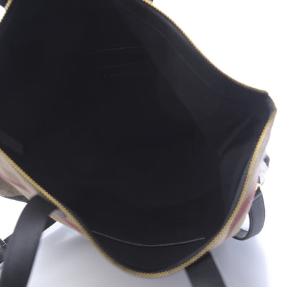 Burberry Grainy Calfskin Mega Check Armley Folding Messenger Black 6 of 10