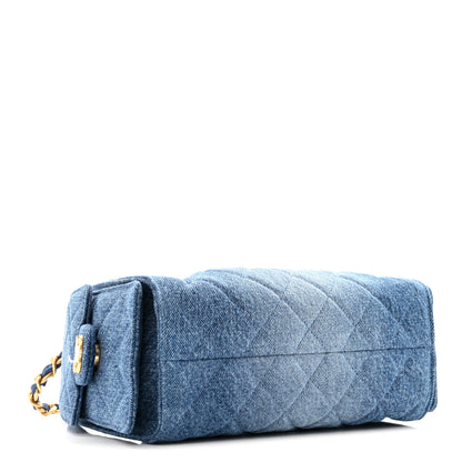 Chanel Washed Denim Quilted Mini Chanel 25 Handbag Blue 4 of 11