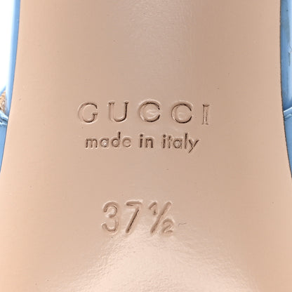 Gucci Vernice Crystal Horsebit Charlotte 42mm Slingback Pumps 37.5 Glacial Blue 7 of 10