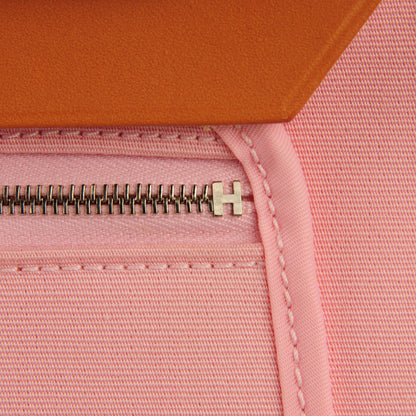 Hermes Toile Vache Hunter Herbag Zip 39 MM Rose Sakura 10 of 12