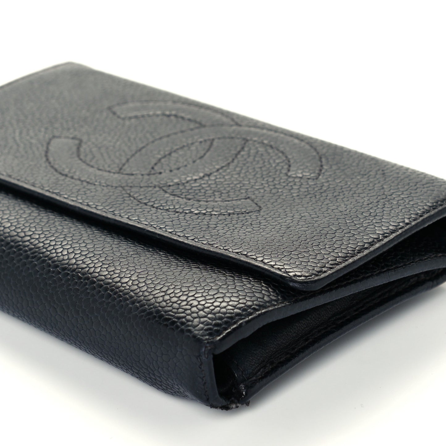 Caviar Timeless CC Compact Wallet Black