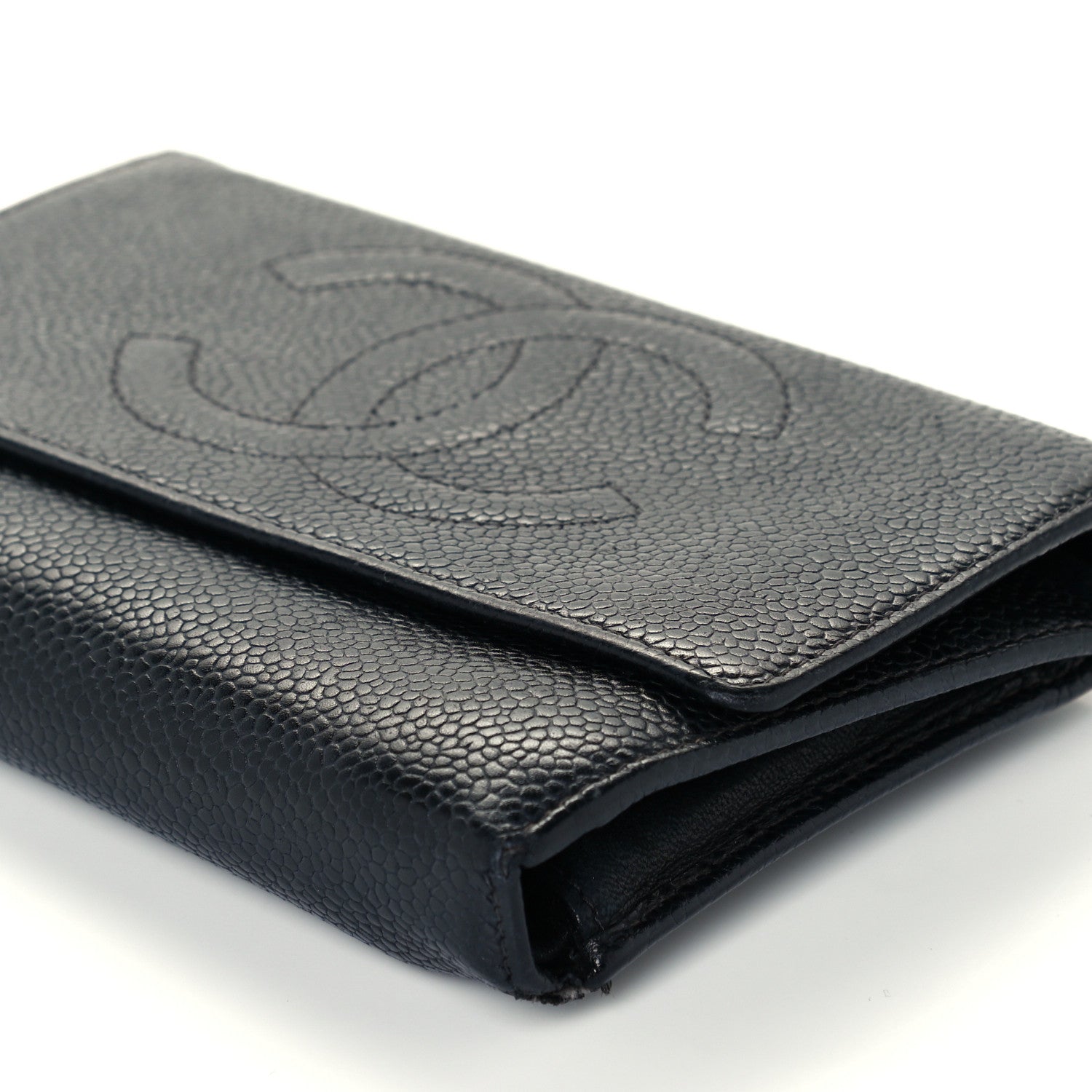 Chanel Caviar Timeless CC Compact Wallet Black 9 of 13