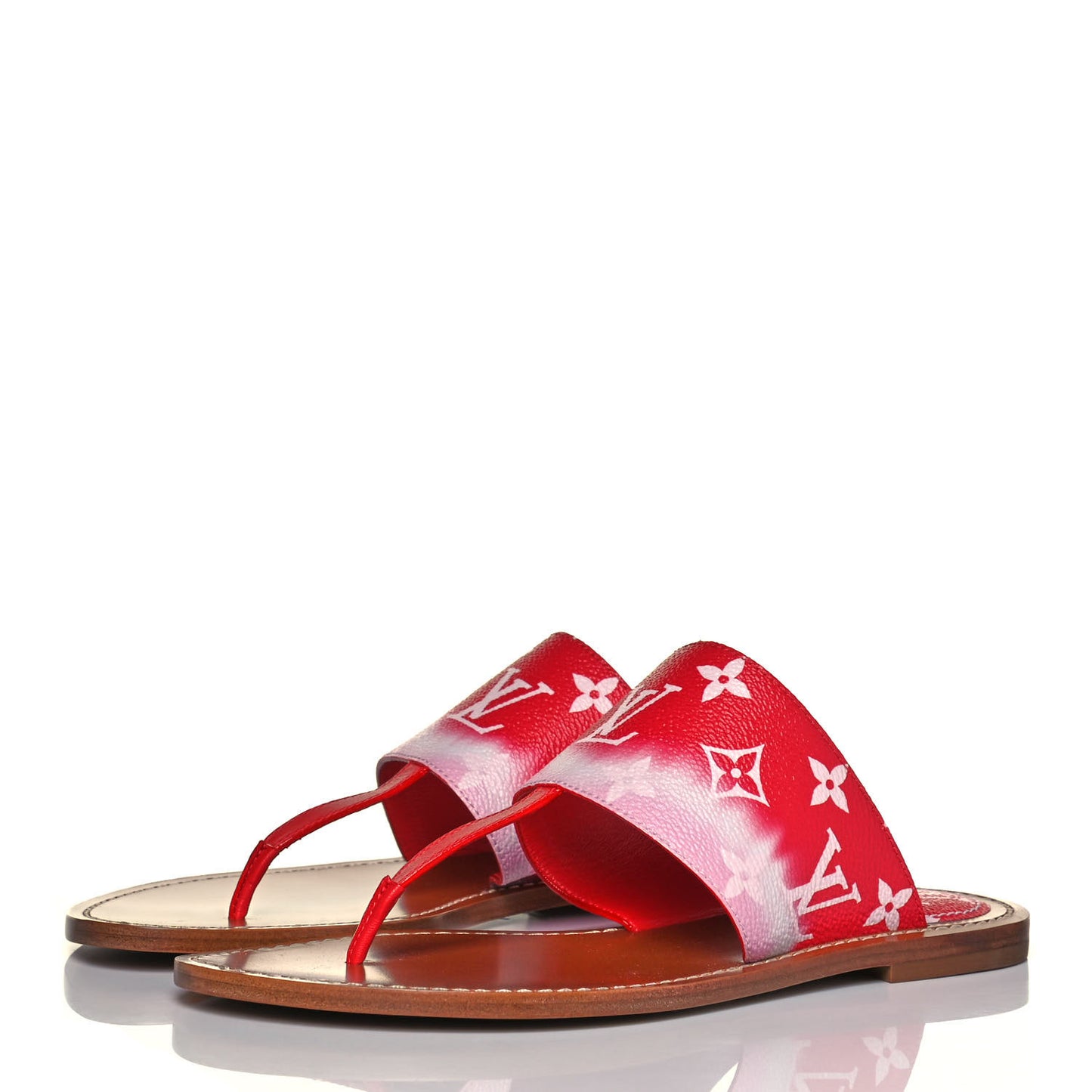 Monogram Escale Palma Sandals 37.5 Rouge