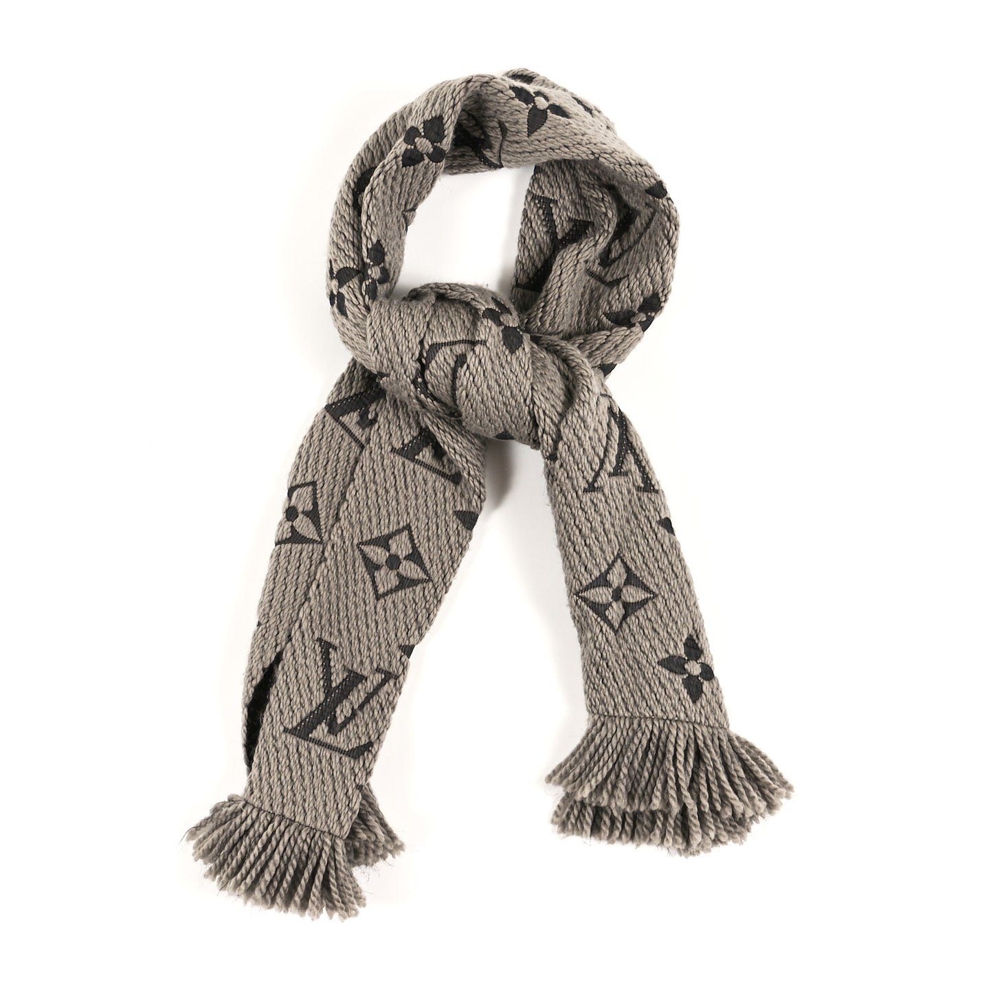 Wool Silk Logomania Scarf Verone
