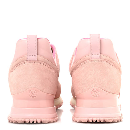 Louis Vuitton Suede Calfskin Run Away Sneakers 38.5 Pink 6 of 12