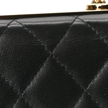 Chanel Lambskin Quilted Mini Trendy CC Chain Wallet Black 12 of 13