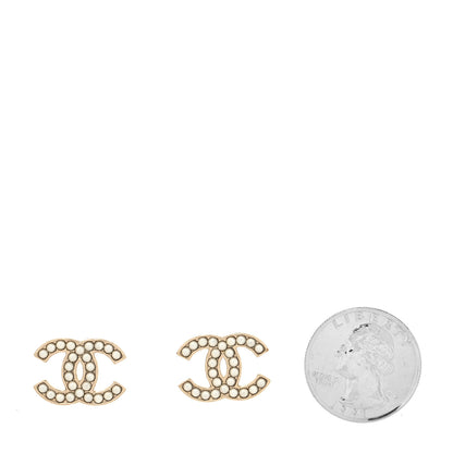 Chanel Pearl CC Earrings Gold 2 of 4