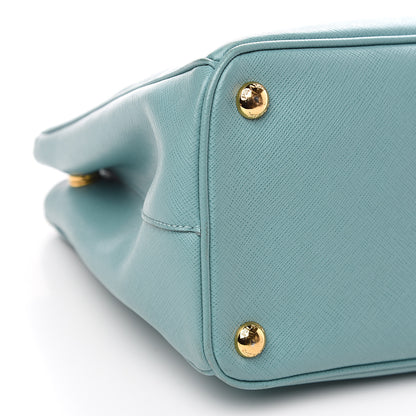 Prada Saffiano Small Galleria Double Zip Tote Anice 10 of 17