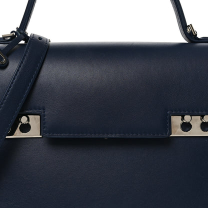 Delvaux Calfskin MM Tempete Satchel Navy 7 of 9