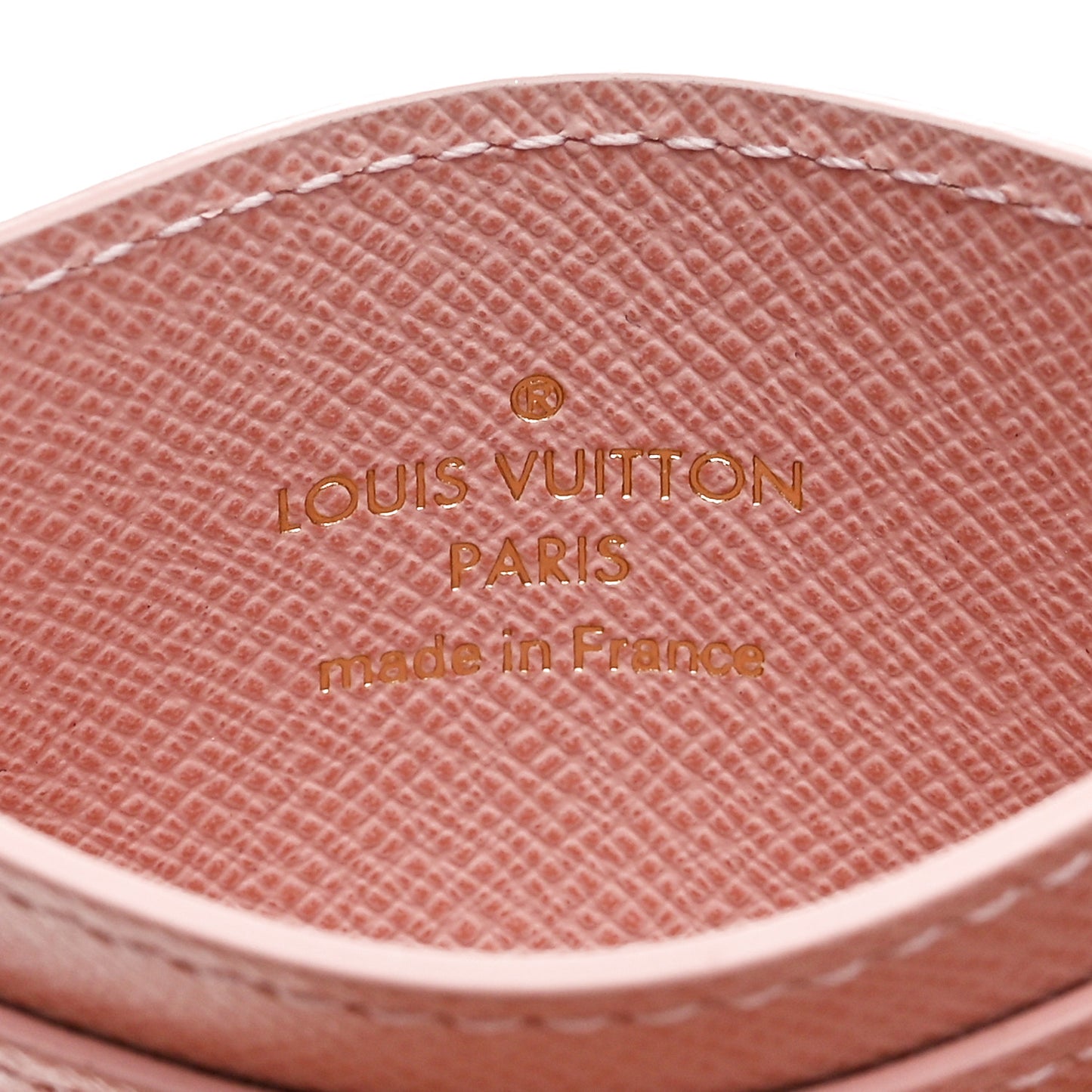 Monogram LV Charms Card Holder Rose Ballerine