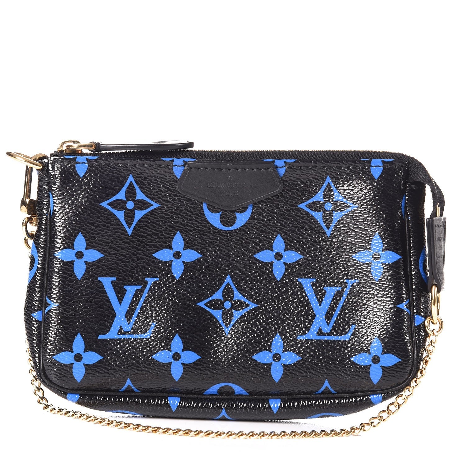 Louis Vuitton Colored Monogram Mini Pochette Accessories Blue Black 1 of 6