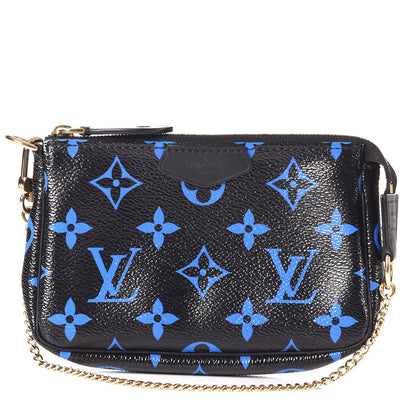 Louis Vuitton Colored Monogram Mini Pochette Accessories Blue Black 1 of 6