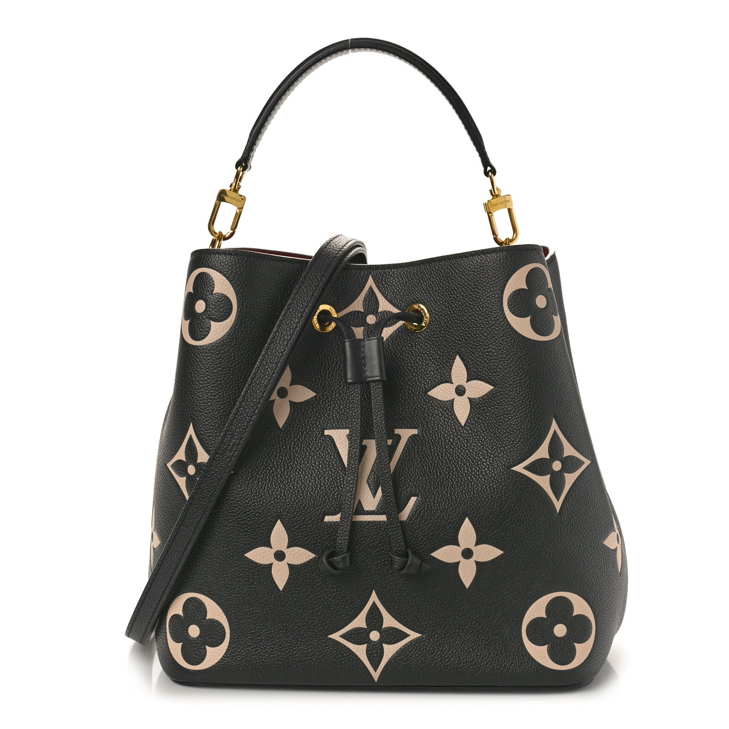 Louis Vuitton Empreinte Monogram Giant Neonoe MM Black Beige 1 of 11