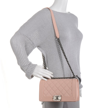 Chanel Lambskin Quilted Medium Boy Flap Light Pink 2 of 8
