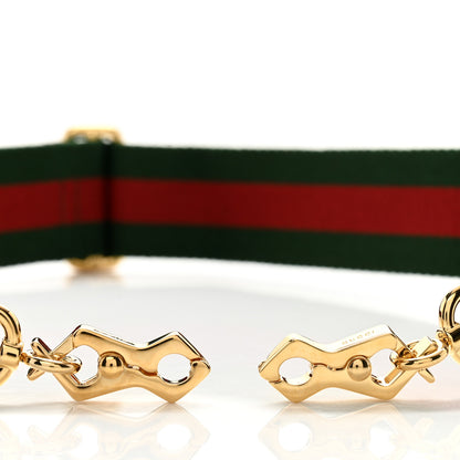 Gucci Canvas Web Shoulder Strap Green Red 3 of 4