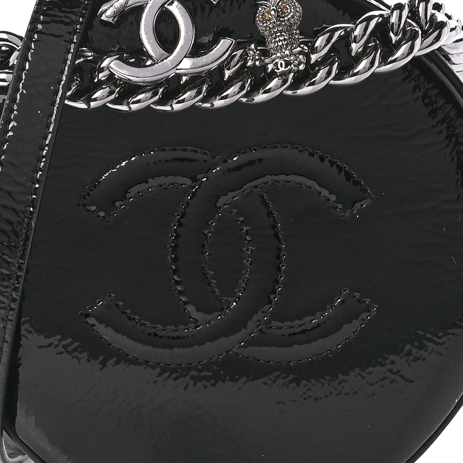 Chanel Patent Round As Earth Evening Bag Black 9 of 10