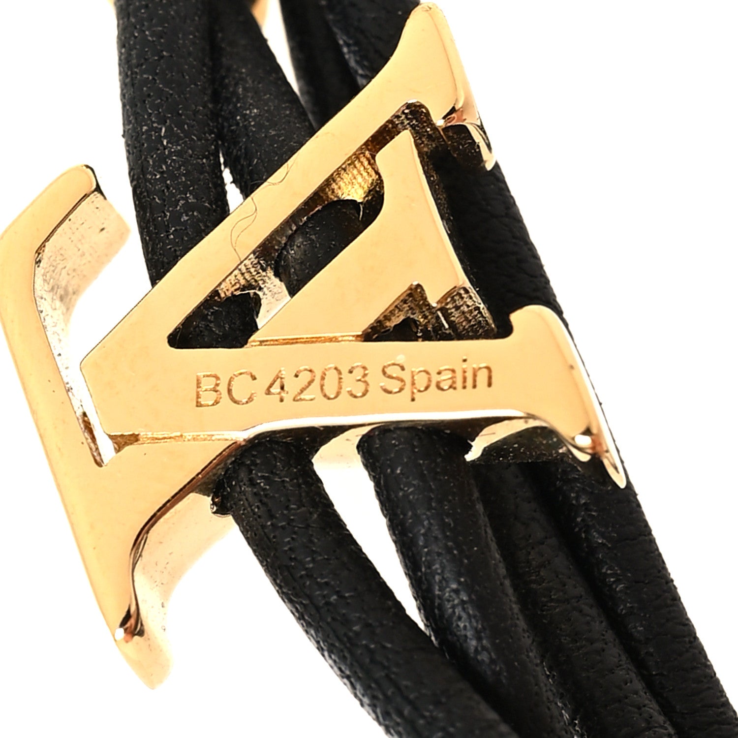 Louis Vuitton Calfskin LV Bloom Bracelet Black 5 of 6