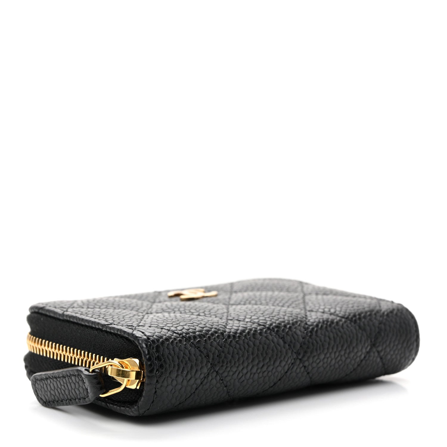 Chanel Caviar Quilted Zip Coin Purse Black 3 of 3