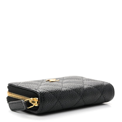 Chanel Caviar Quilted Zip Coin Purse Black 3 of 3