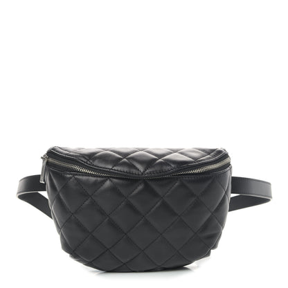 Chanel Calfskin Quilted Waist Belt Bag Black 1 of 4