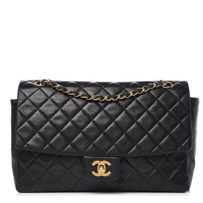 Chanel Lambskin Quilted Medium Single Flap Black 1 of 13