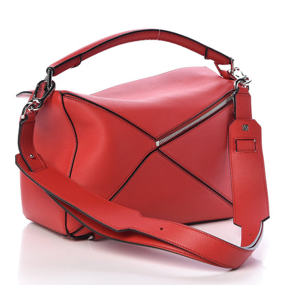 Loewe Calfskin Medium Puzzle Bag Scarlet 3 of 10