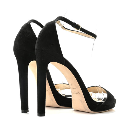 Jimmy Choo Suede Misty 120 Sandals 40 Black 4 of 12