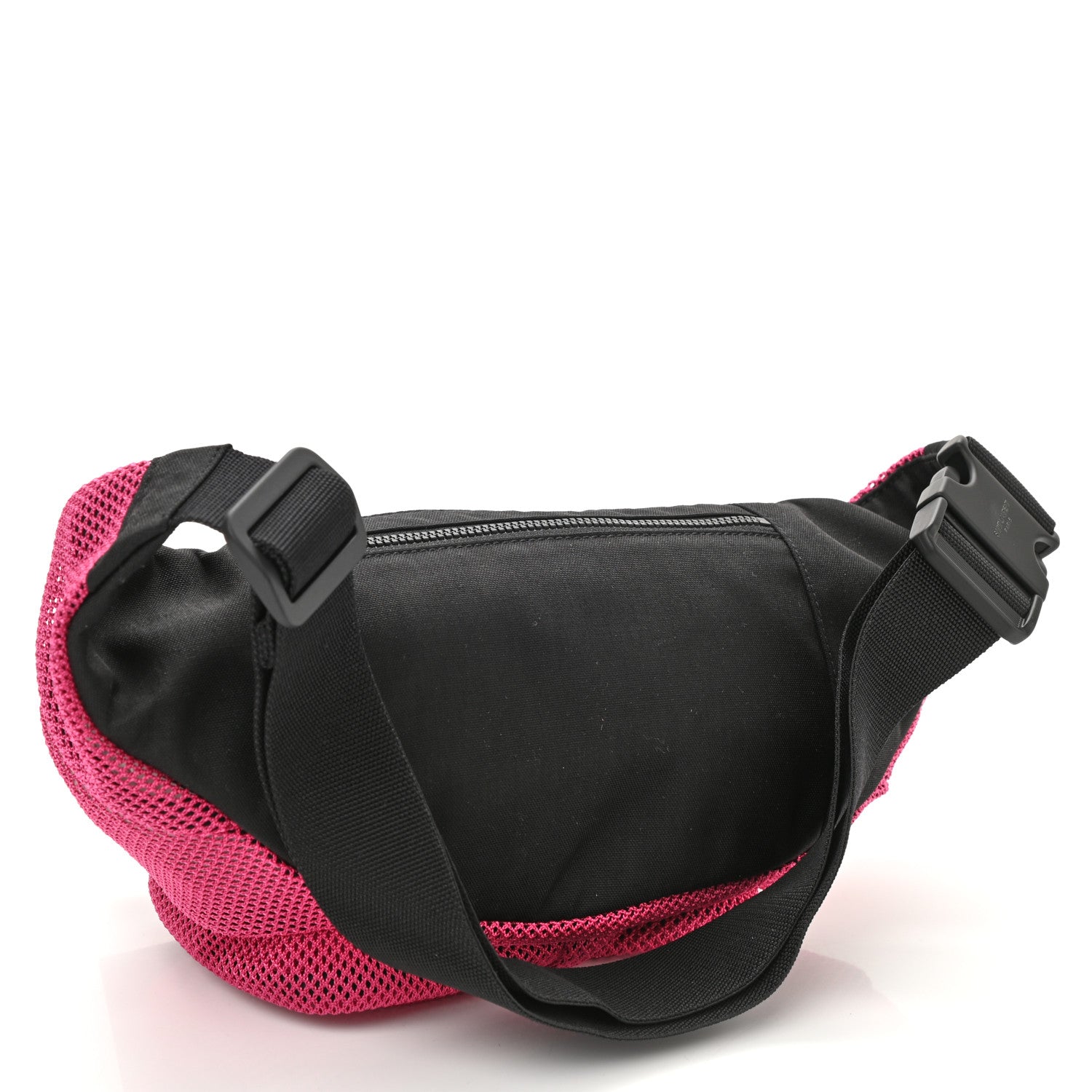 Saint Laurent Nylon Mesh SLP Belt Bag Fuchsia 3 of 8