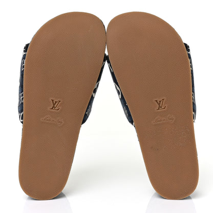 Louis Vuitton Jacquard Since 1854 Flatform Sandals 36 Blue 5 of 8