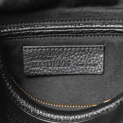 Alexander McQueen Grainy Calfskin Padlock Skull Clutch Black 6 of 7