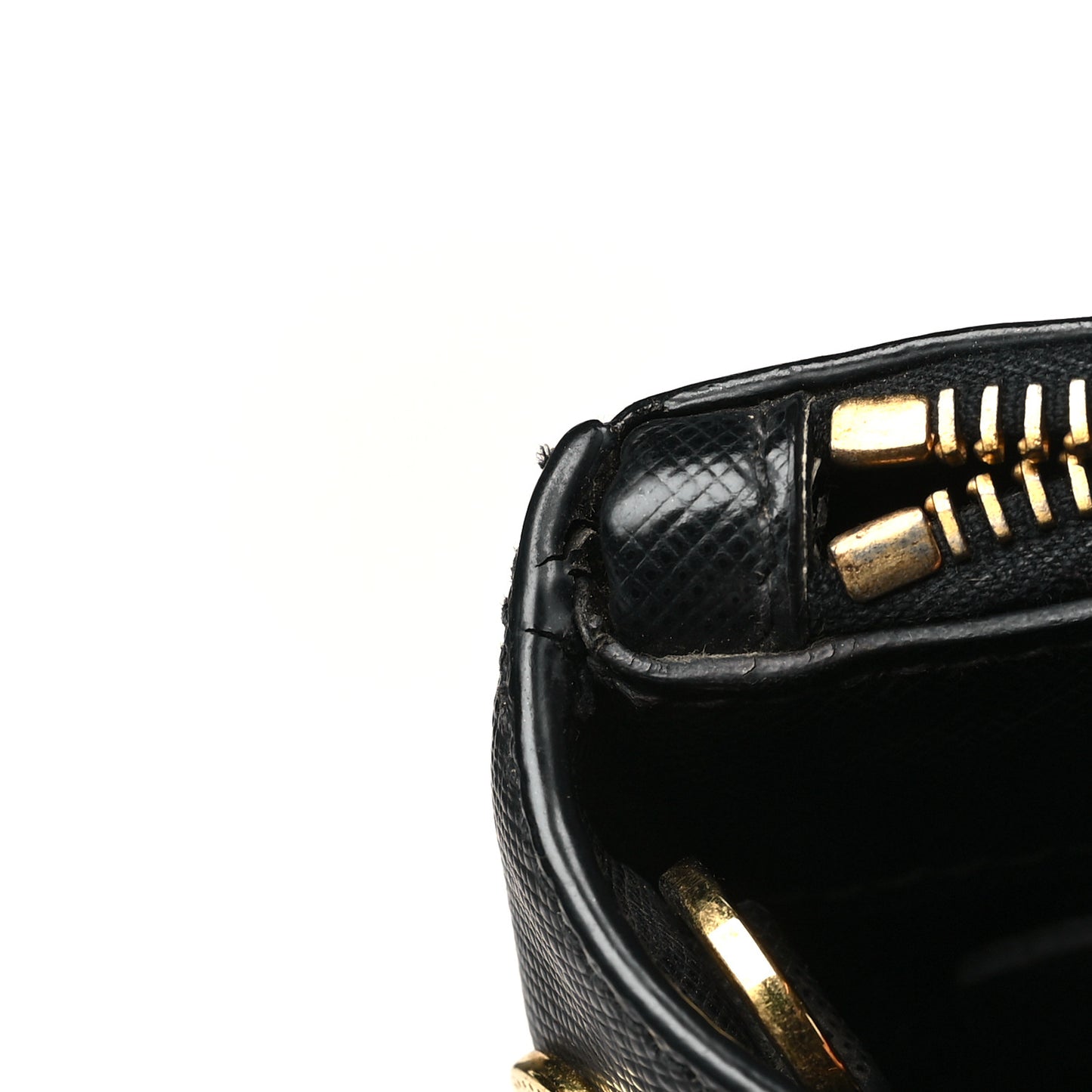 Saffiano Small Galleria Double Zip Tote Black