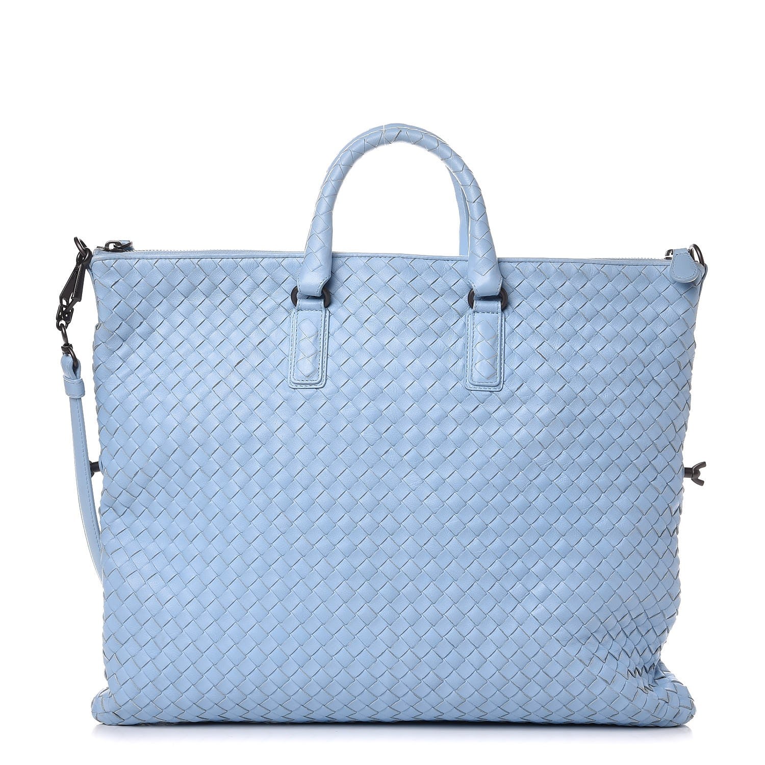 Bottega Veneta Nappa Intrecciato Medium Convertible Tote Light Blue 1 of 11