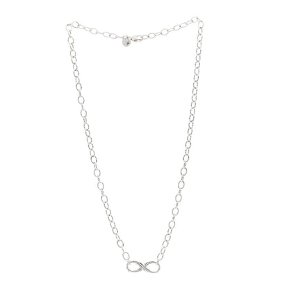 Tiffany Sterling Silver Narrow Infinity Link Necklace 2 of 4