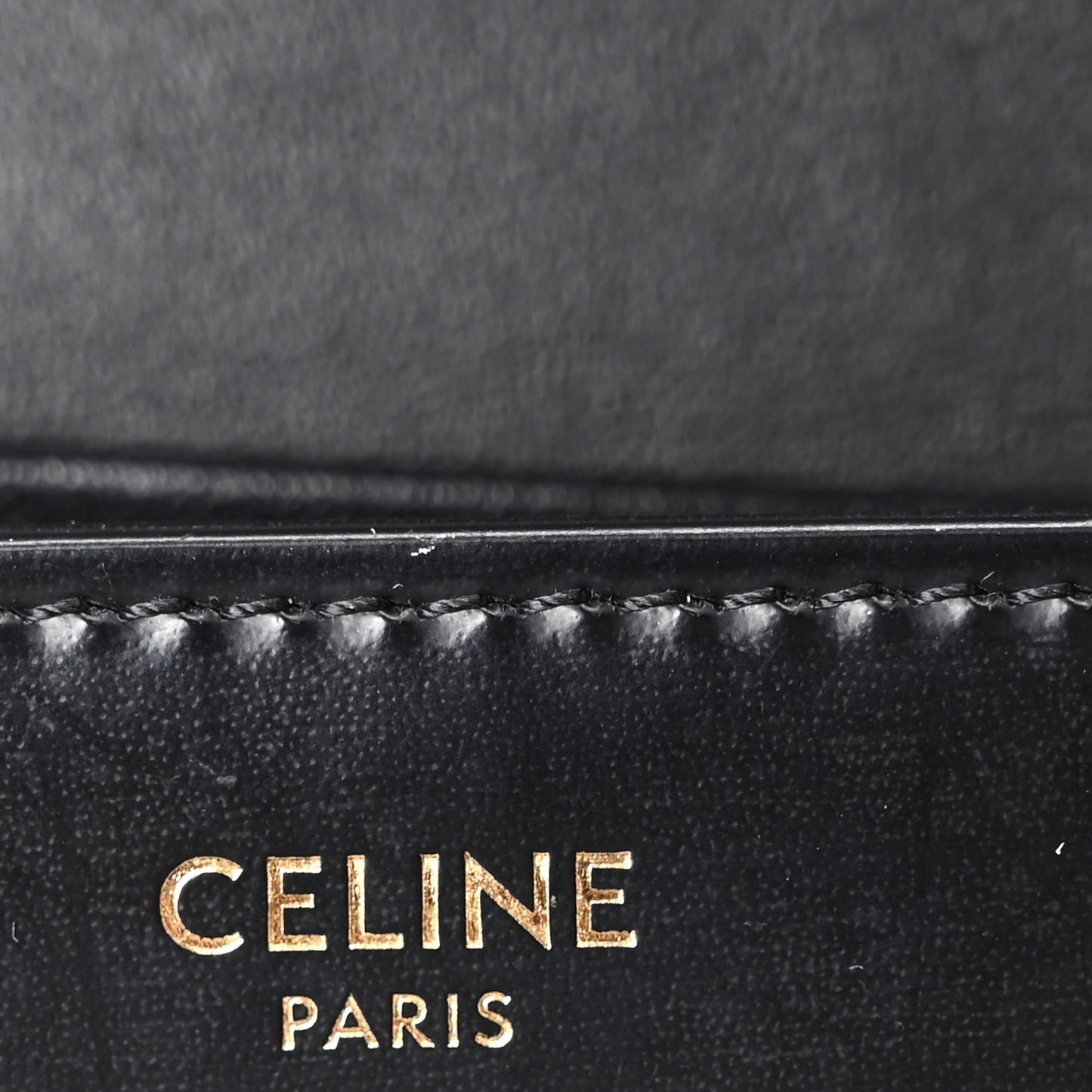 Shiny Calfskin Triomphe Shoulder Bag Black