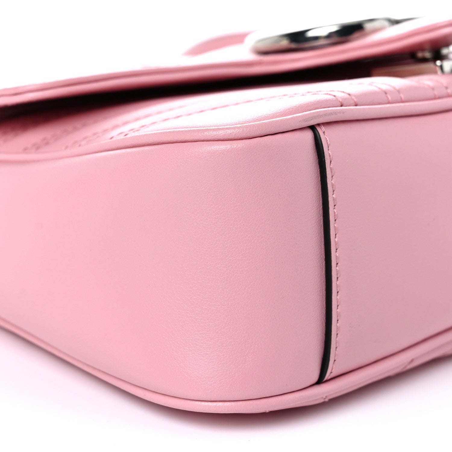 Gucci Calfskin Matelasse Mini GG Marmont Shoulder Bag Wild Rose 9 of 10