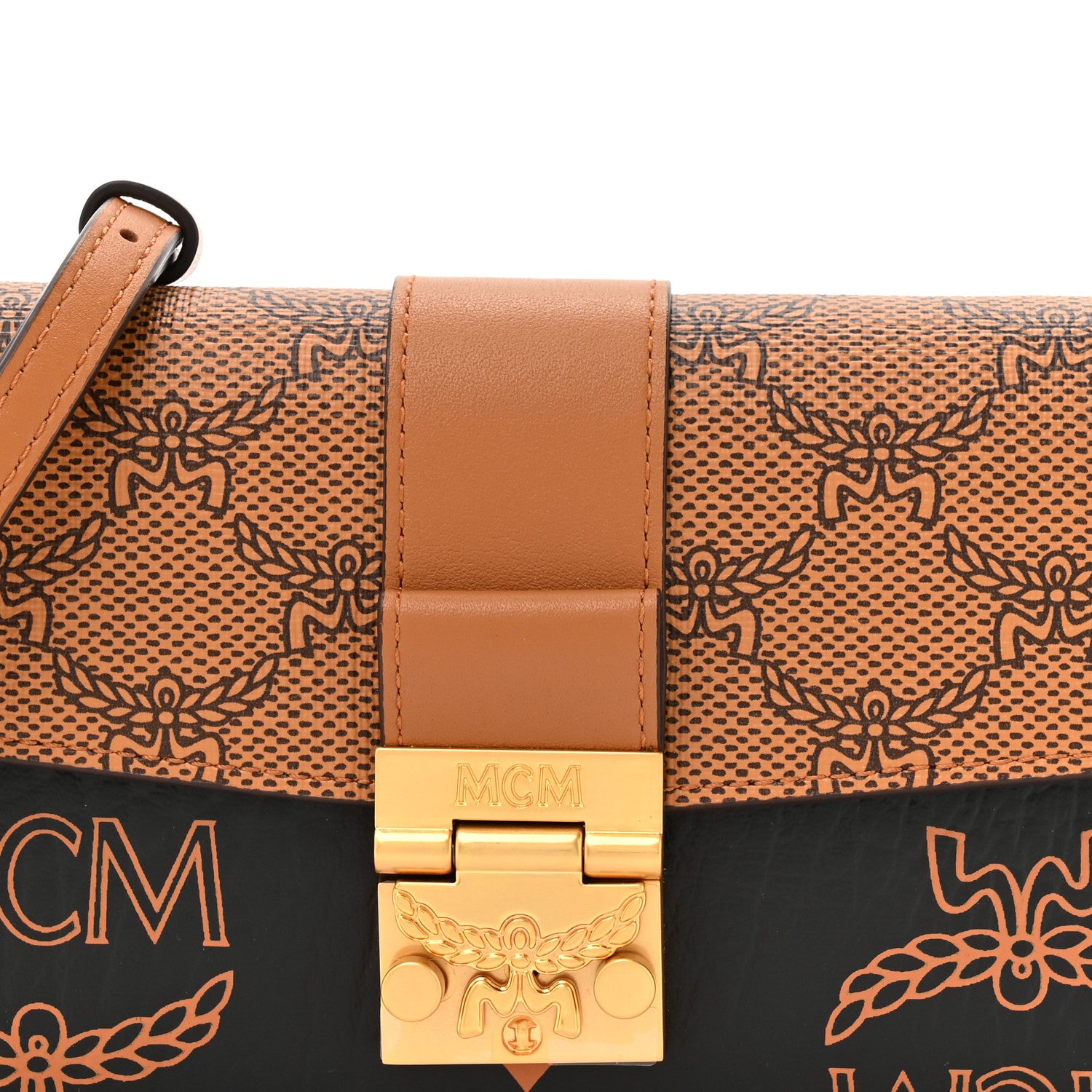 MCM Lauretos Visetos Monogram Mini Tracy Crossbody Bag Black 13 of 17