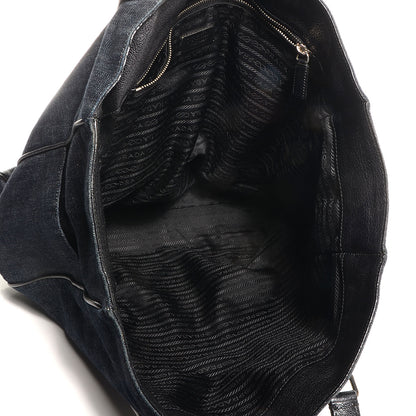 Prada Denim Shopping Tote Blue 5 of 10