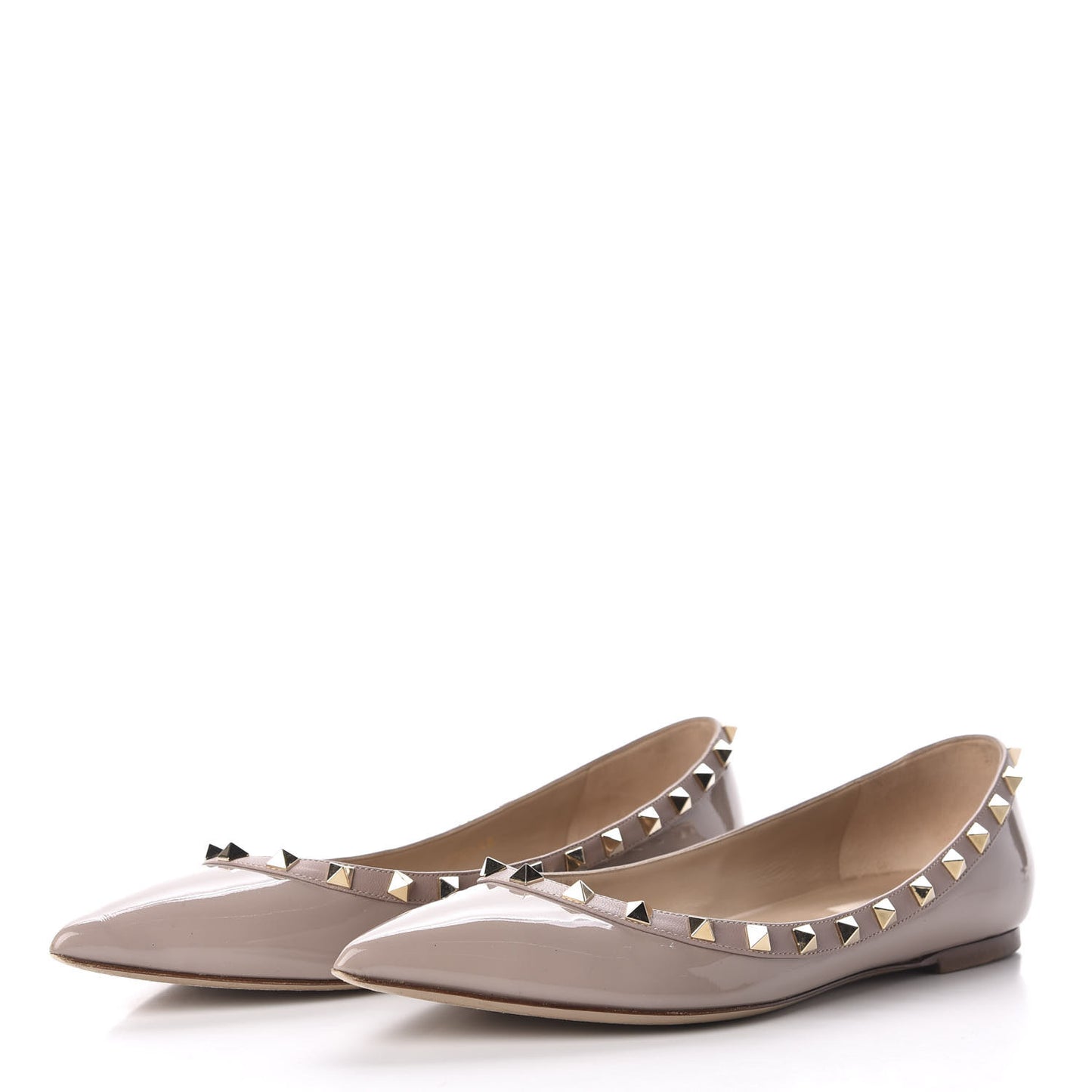 Patent Rockstud Ballerina Flats 40 Poudre