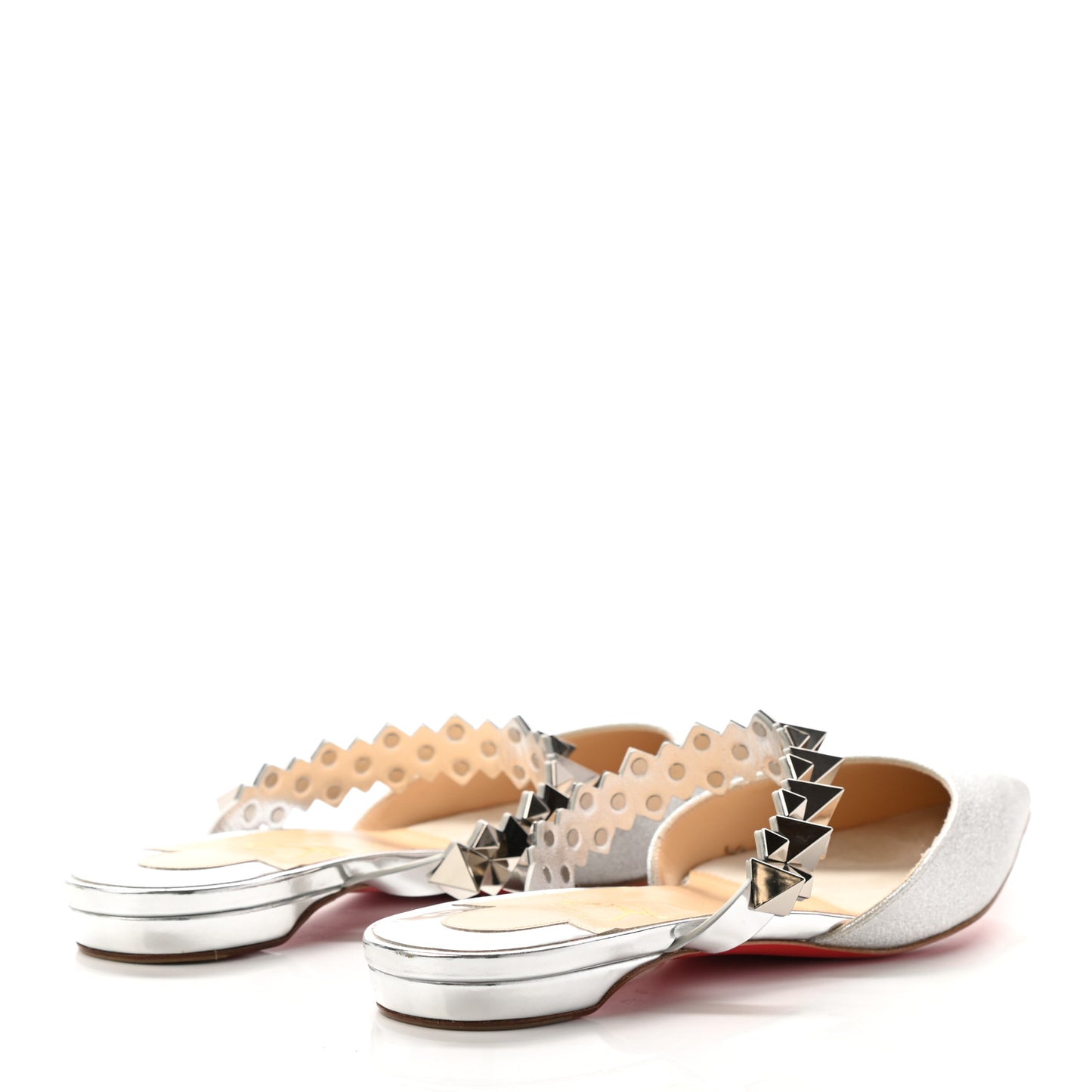 Mini Glitter Planet Choc Flat Mules 38.5 Silver