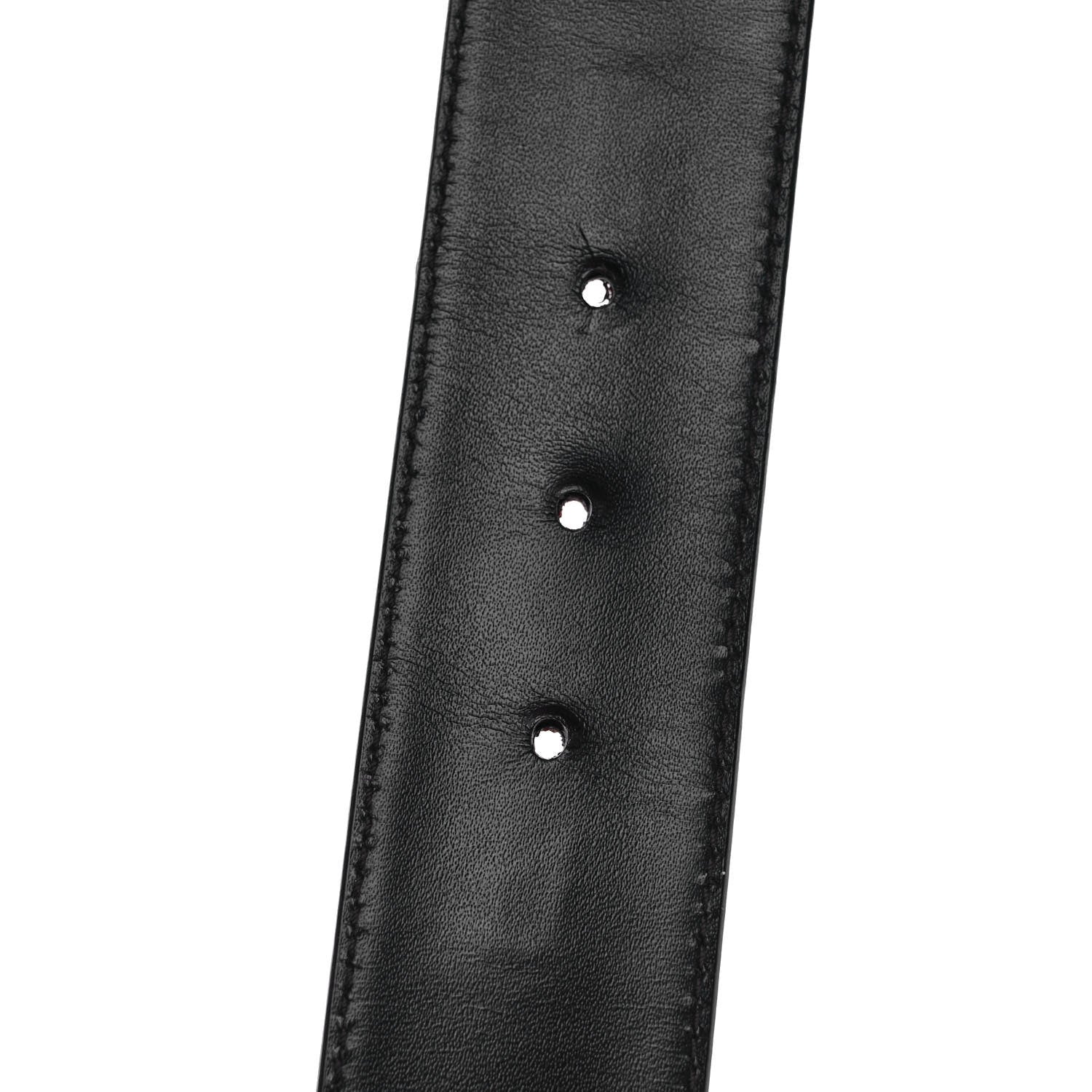 Gucci Calfskin Web Interlocking G Belt 75 30 Dark Brown 4 of 5