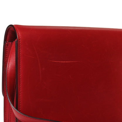Celine Box Calfskin Medium Classic Box Flap Bag Red 11 of 17