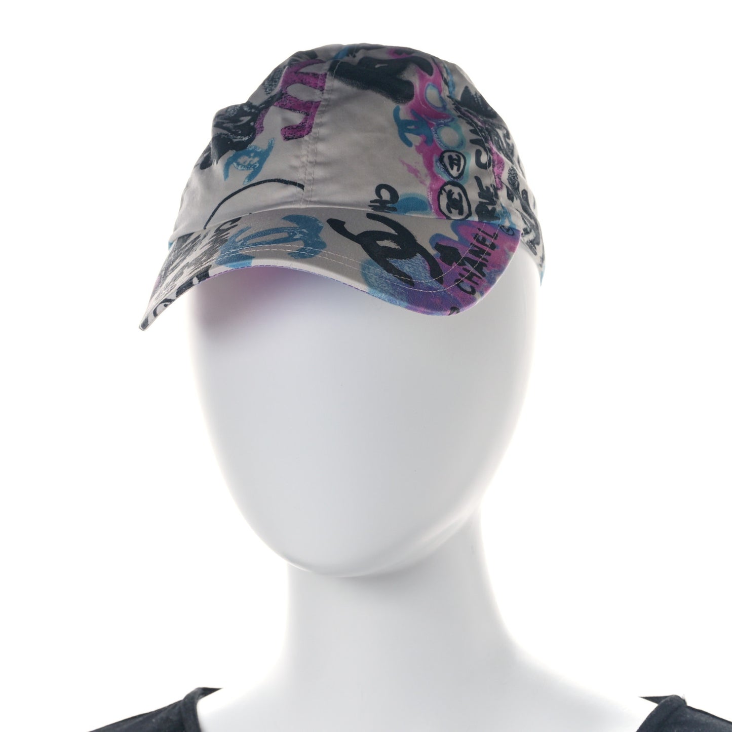 Canvas Printed Graffiti CC Cap Hat M Ivory Multicolor