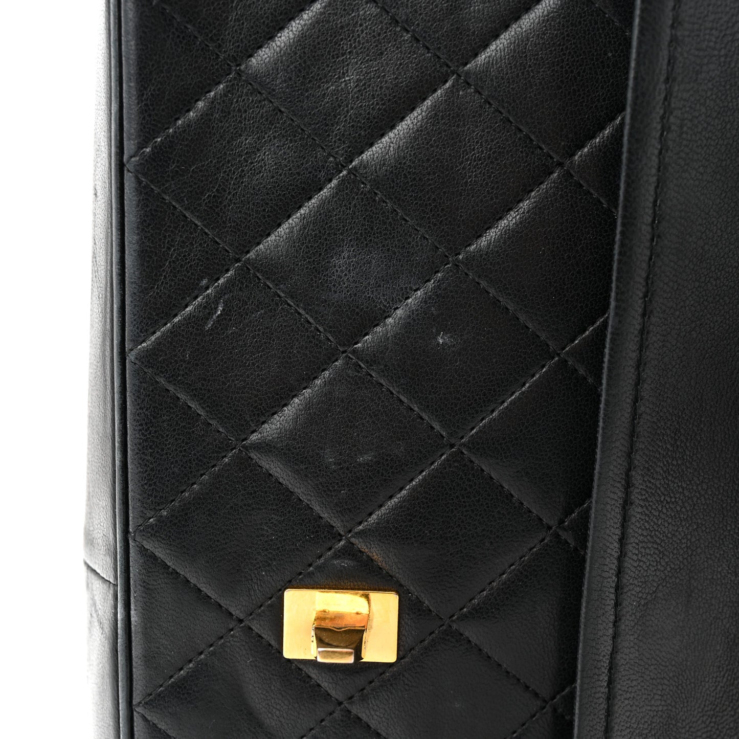Lambskin Quilted Medium Double Flap Bijoux Chain Black