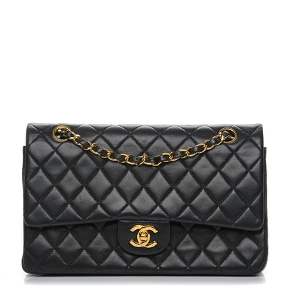Chanel Lambskin Quilted Medium Double Flap Black 1 of 11