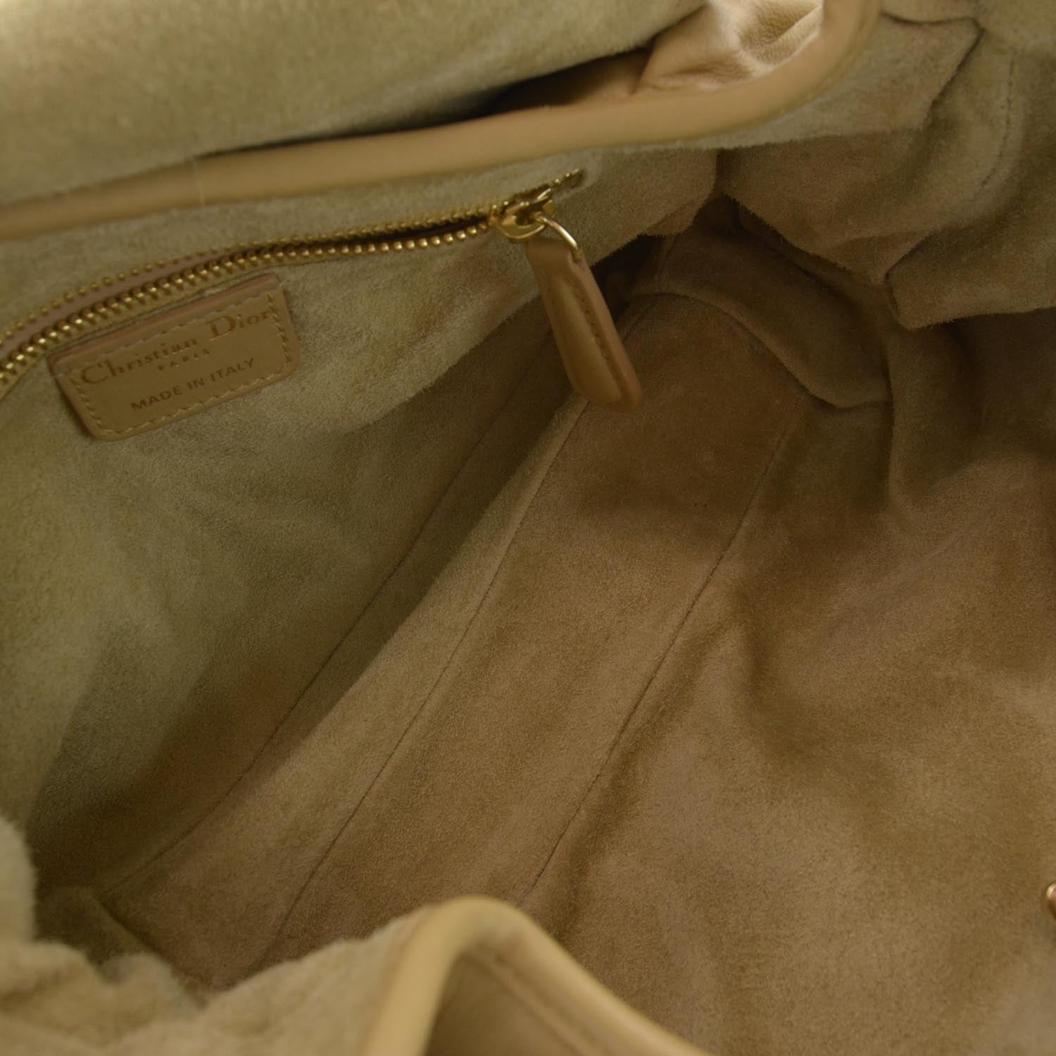 Christian Louboutin CHRISTIAN DIOR Lambskin Jazzclub Shoulder Bag Beige 7 of 7