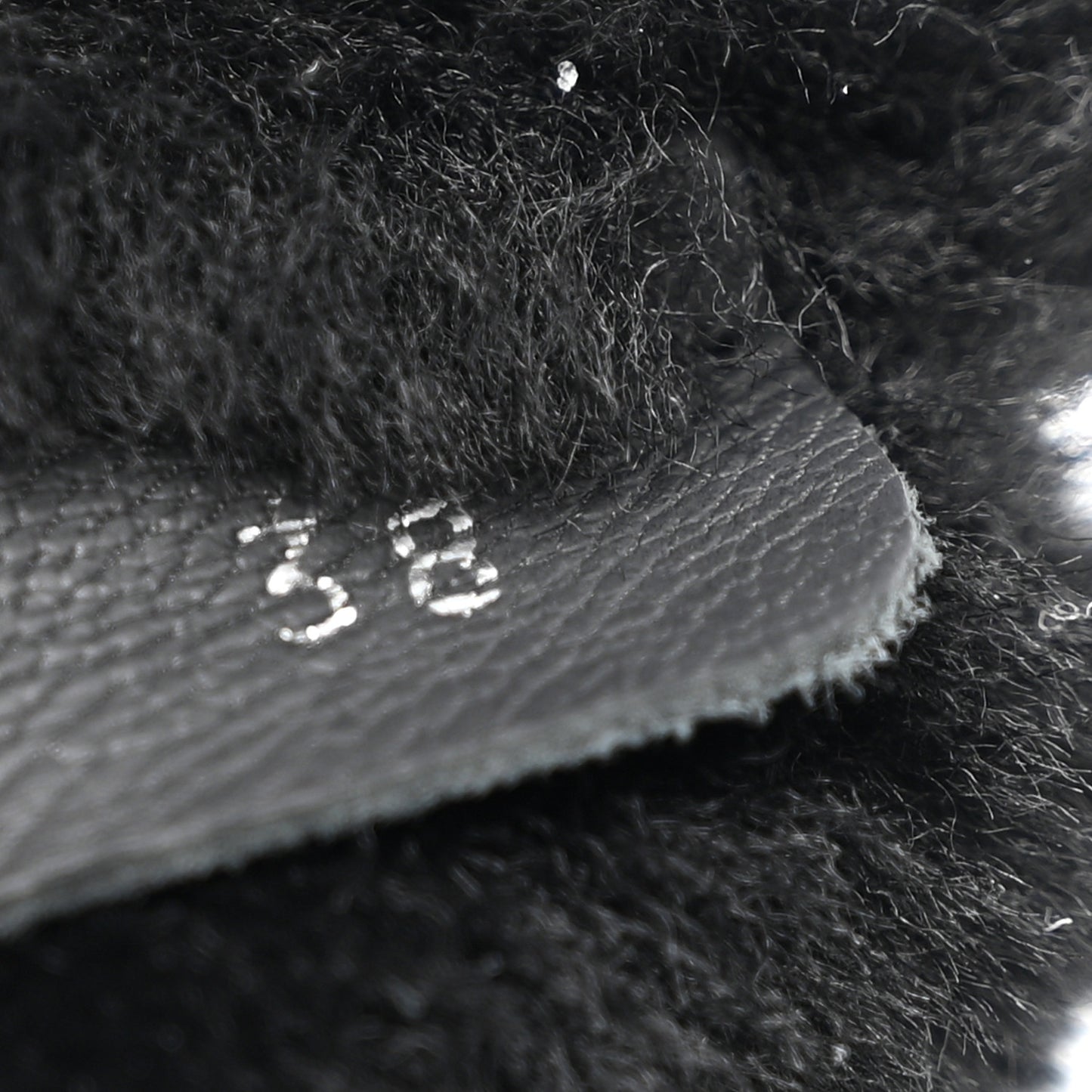 Goatskin Suede Shearling CC Short Boots 38 Black