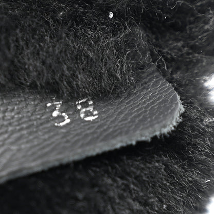 Chanel Goatskin Suede Shearling CC Short Boots 38 Black 9 of 18