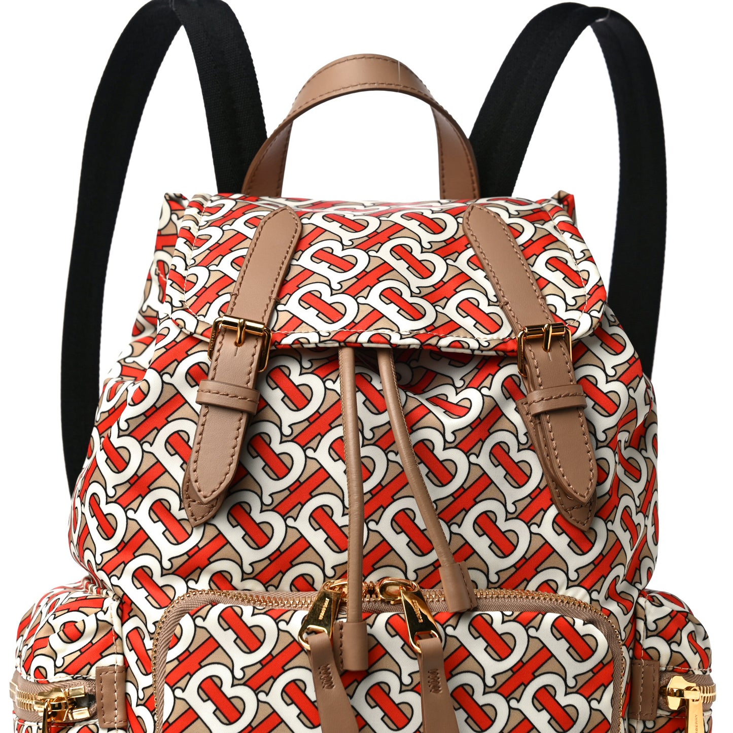 Nylon Monogram Medium Rucksack Backpack Vermillion